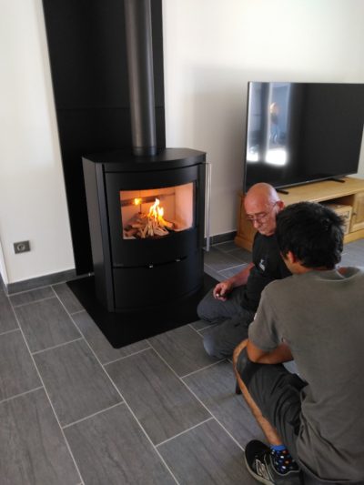 Installation d'un poêle à bois EMBER O1